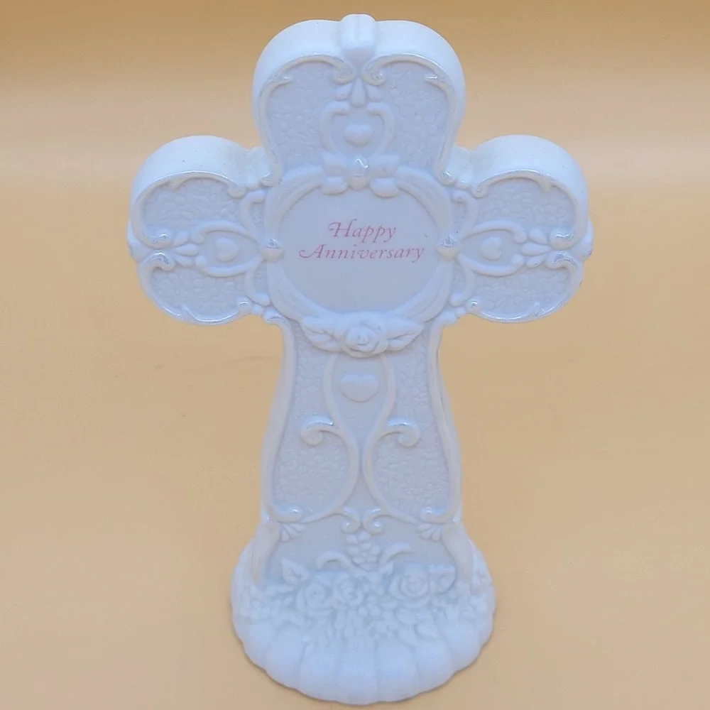 Precious Moments 50th Anniversary Cross Figurine Couple Cake Topper 1995 Vintage